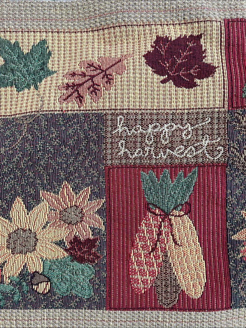 Harvest Cornucopia Table Runner in Fall Colors